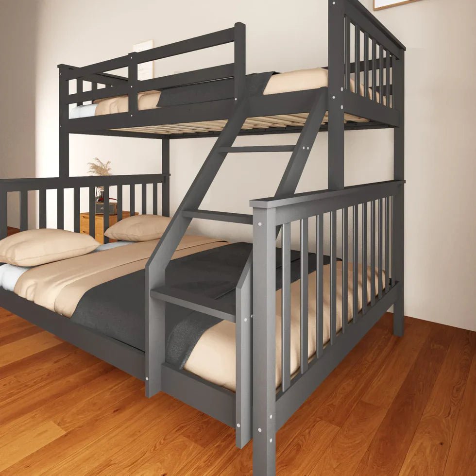 Lit superposé en bois Modèle 2+1 et 1+1 - Decora Home