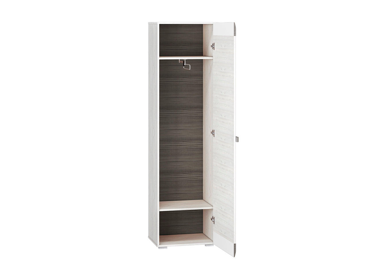 Armoire en Pin des Neiges et MDF Gris Neuf avec Bordure ABS - Decora Home