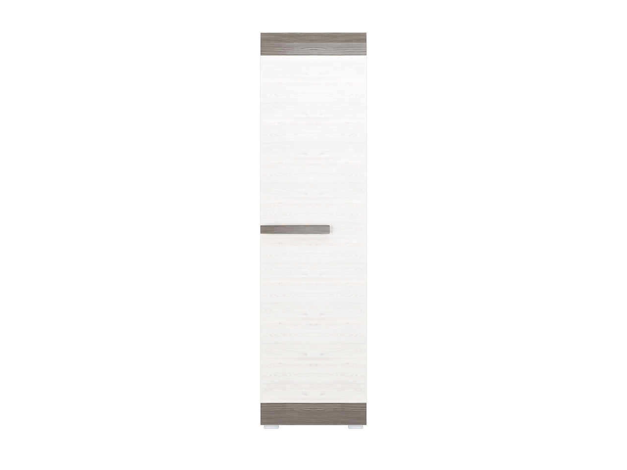 Armoire en Pin des Neiges et MDF Gris Neuf avec Bordure ABS - Decora Home