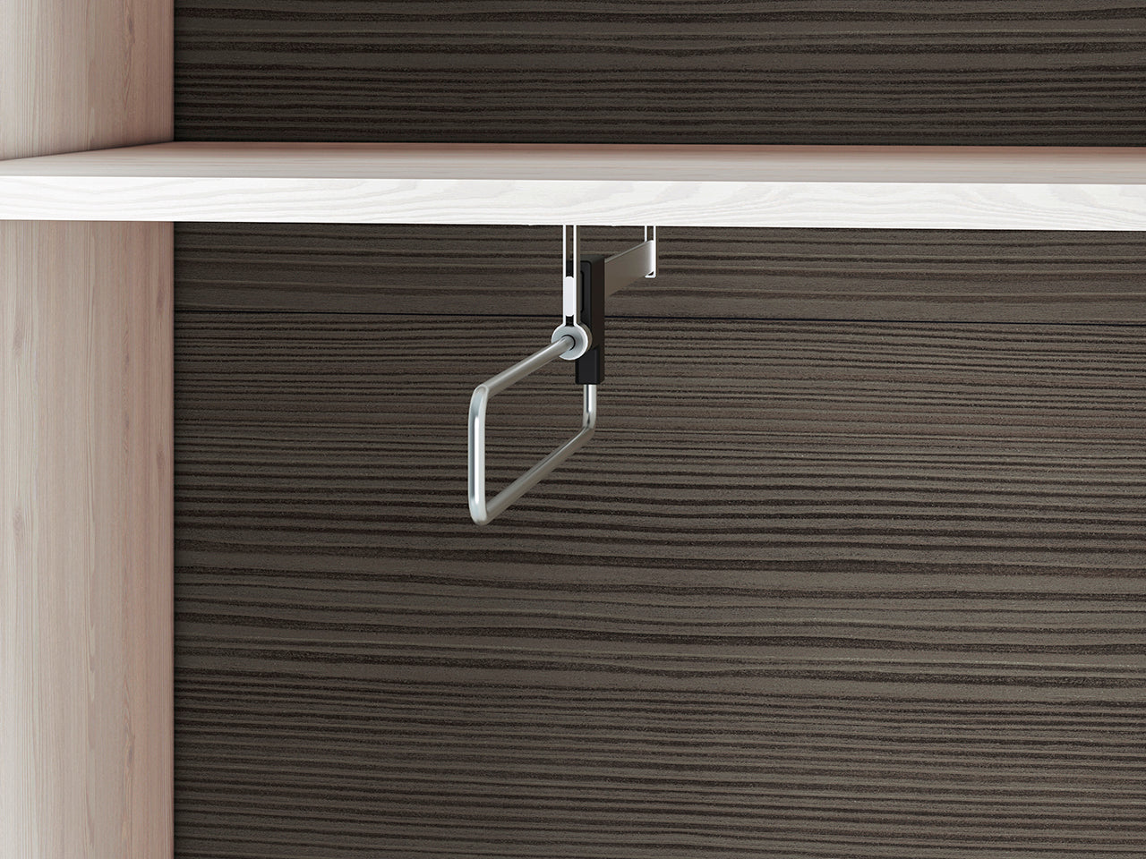 Armoire en Pin des Neiges et MDF Gris Neuf avec Bordure ABS - Decora Home