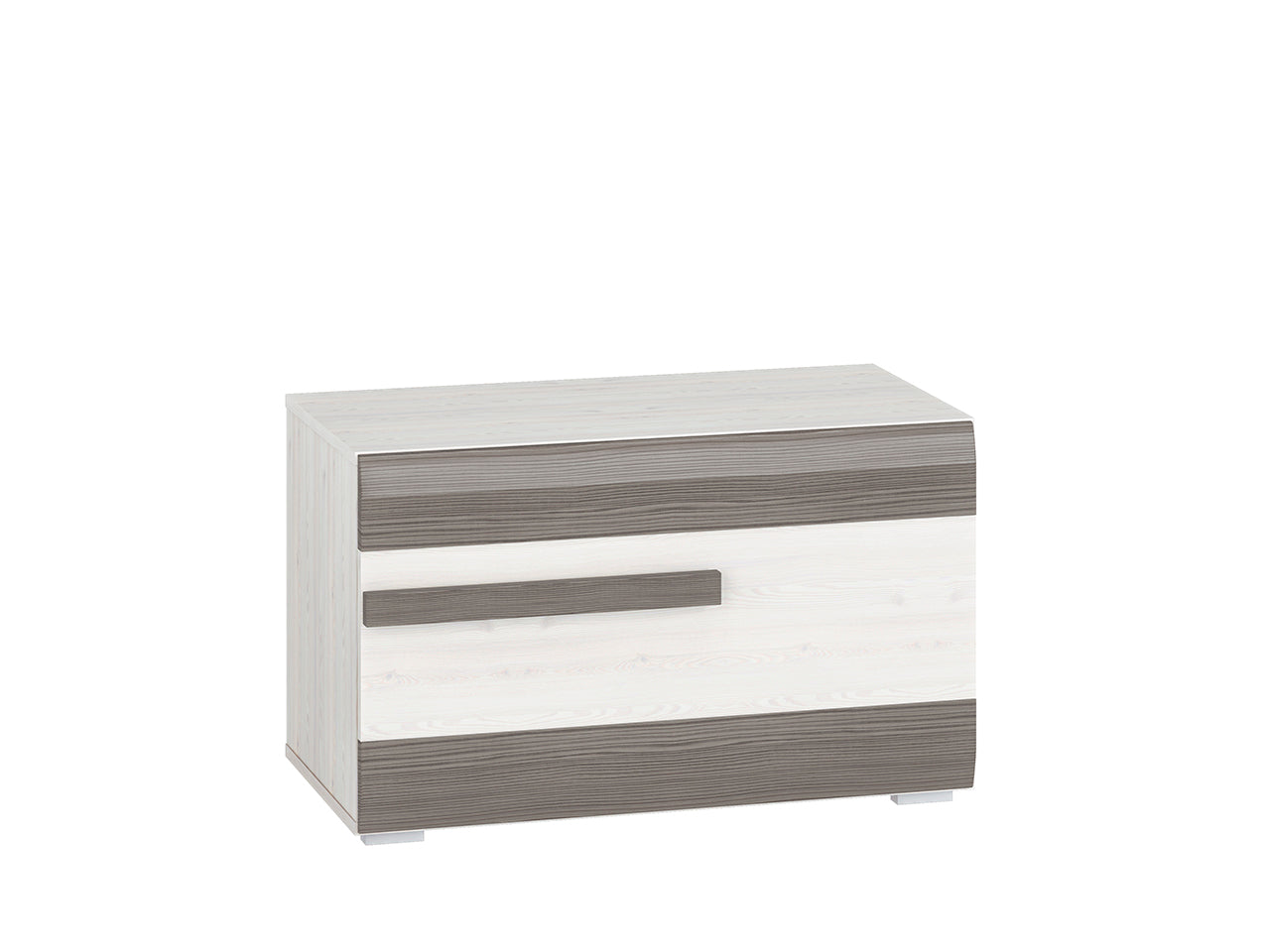 Meuble à Chaussures en Pin des Neiges et MDF Gris Neuf avec Bordure ABS|Dernières pièces|Decora Home