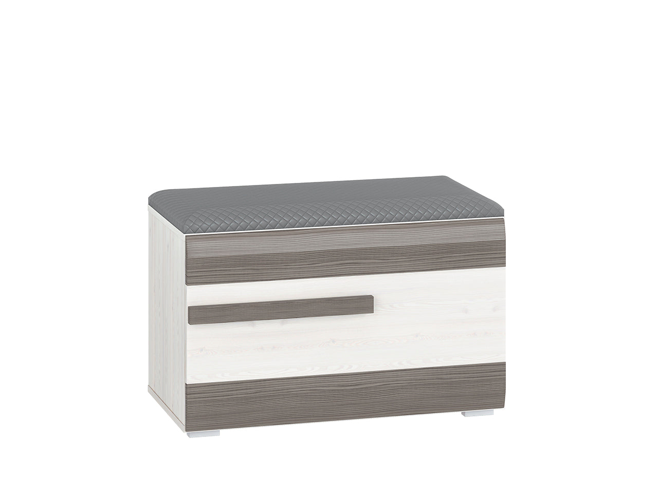 Meuble à Chaussures en Pin des Neiges et MDF Gris Neuf avec Bordure ABS - Decora Home