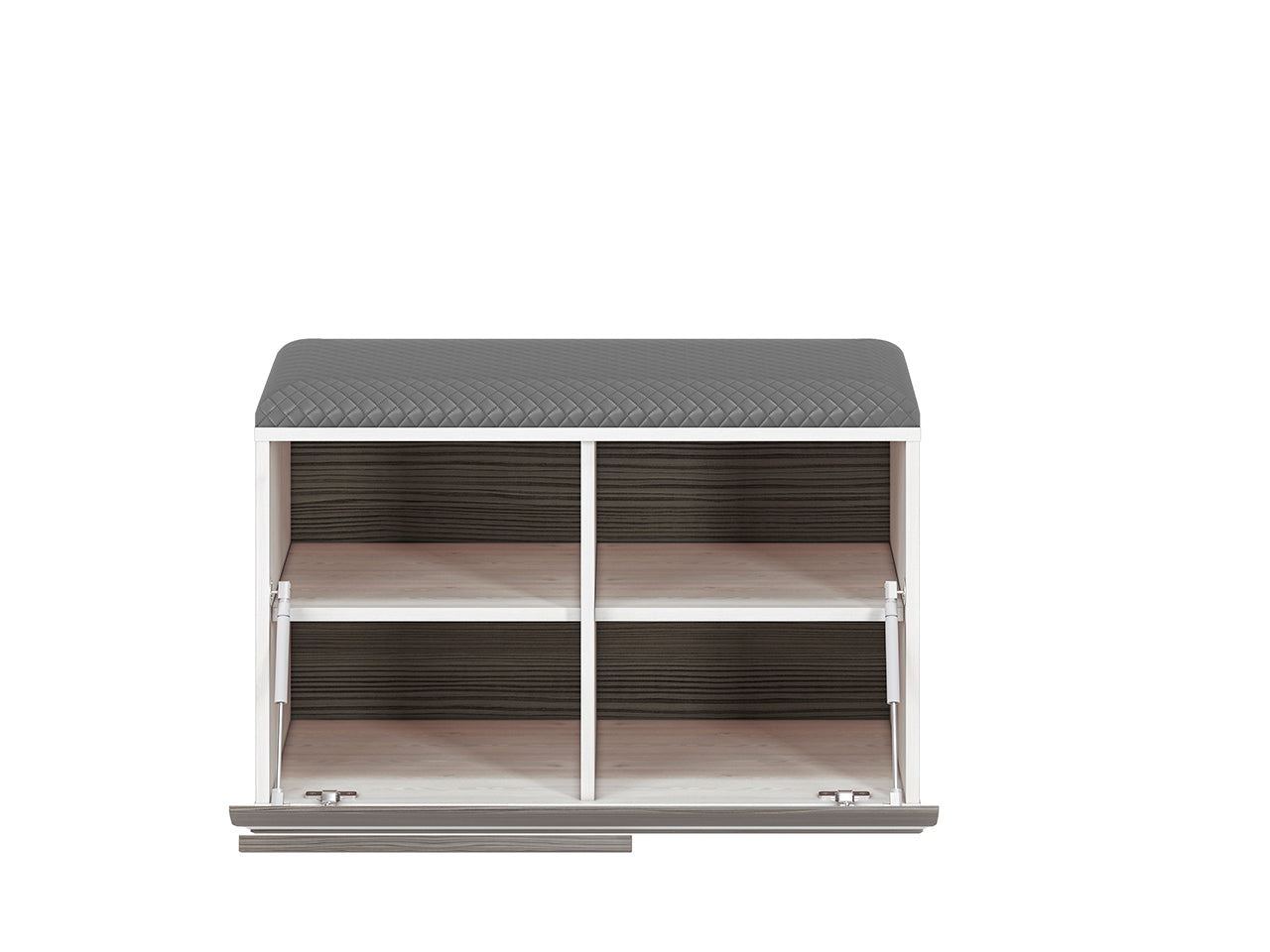 Meuble à Chaussures en Pin des Neiges et MDF Gris Neuf avec Bordure ABS - Decora Home