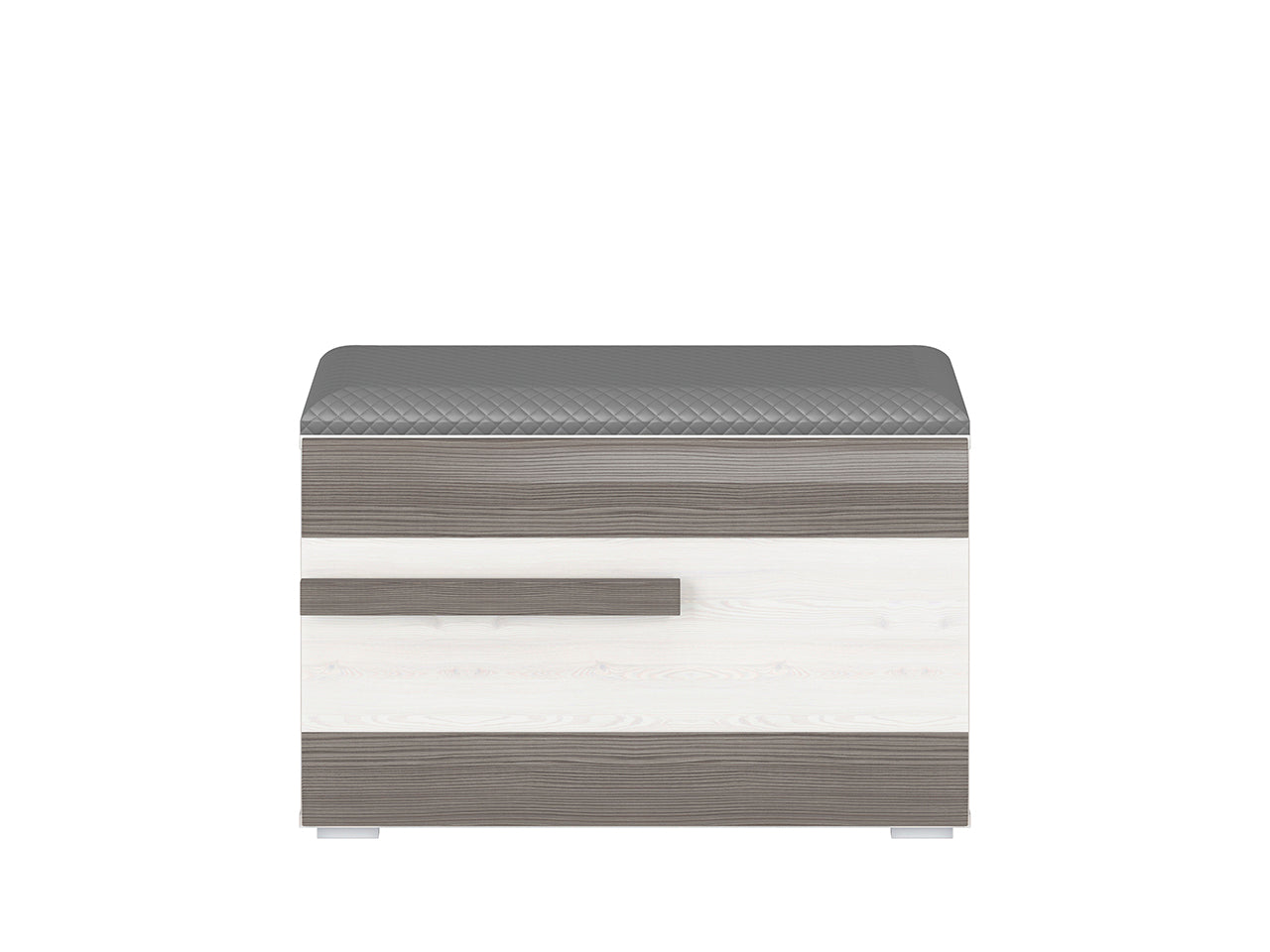 Meuble à Chaussures en Pin des Neiges et MDF Gris Neuf avec Bordure ABS - Decora Home