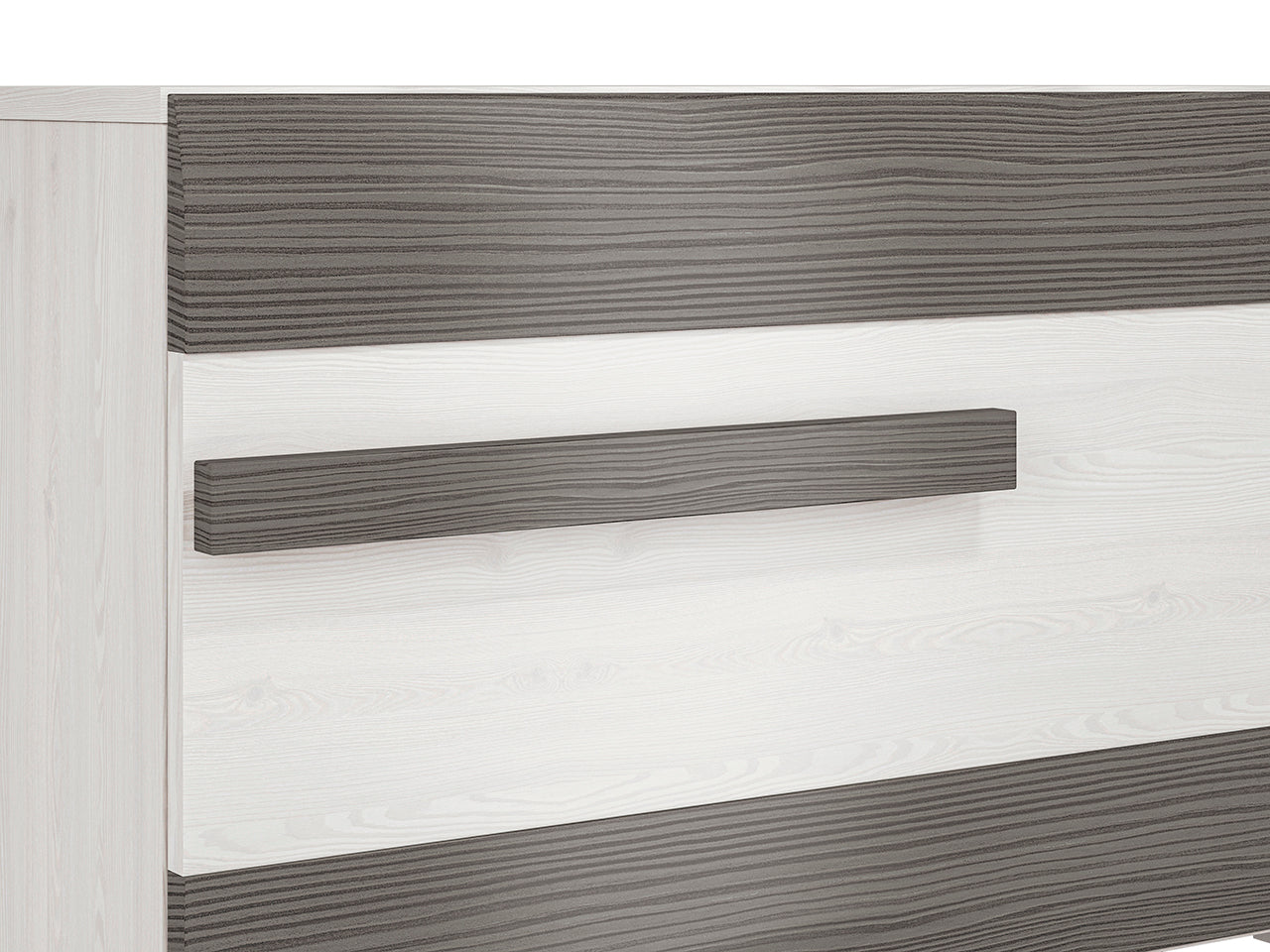 Meuble à Chaussures en Pin des Neiges et MDF Gris Neuf avec Bordure ABS - Decora Home