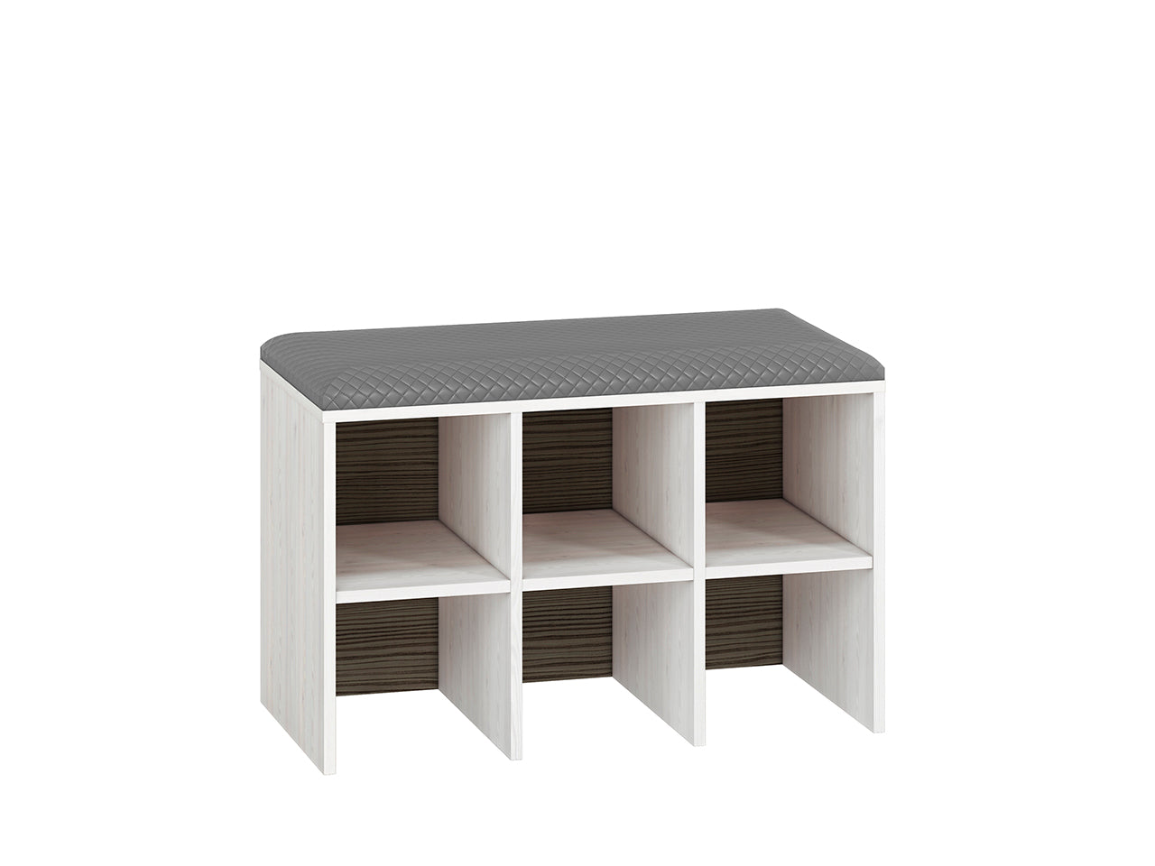 Meuble à Chaussures en Pin des Neiges et MDF Gris Neuf avec Bordure ABS - Decora Home