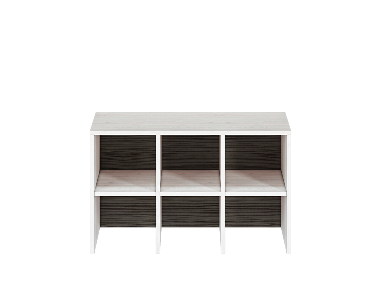 Meuble à Chaussures en Pin des Neiges et MDF Gris Neuf avec Bordure ABS - Decora Home