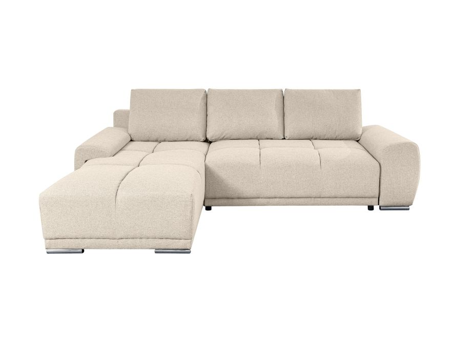 Canapé d'angle fixe convertible avec coffre en tissu - Decora Home