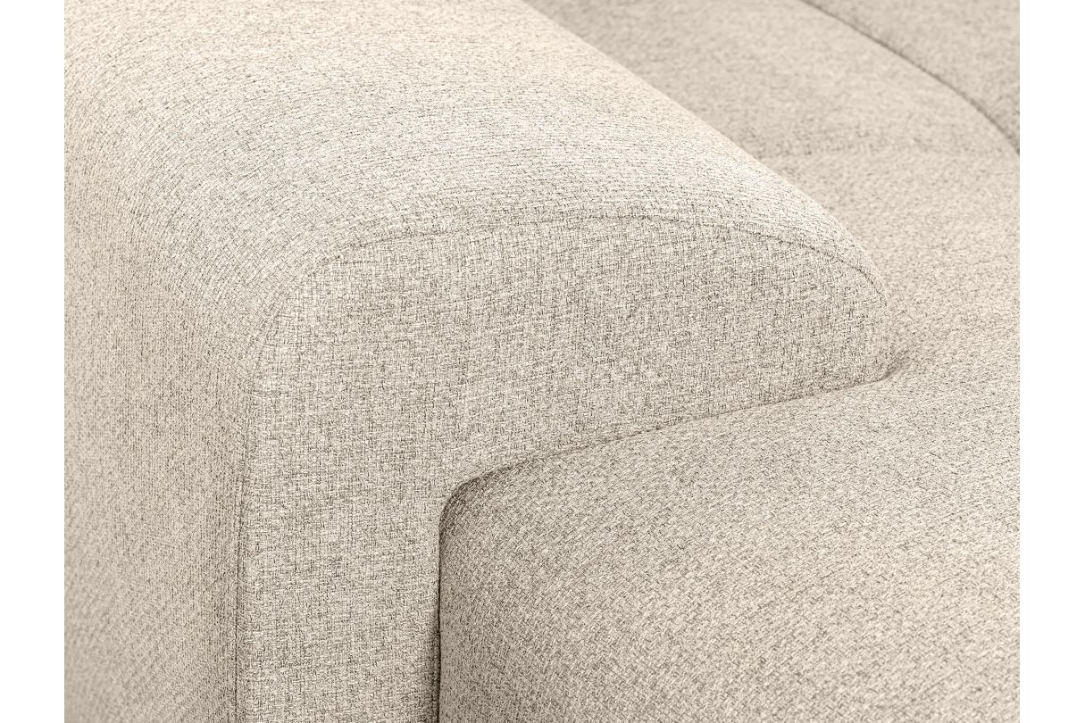 Canapé d'angle fixe convertible avec coffre en tissu - Decora Home
