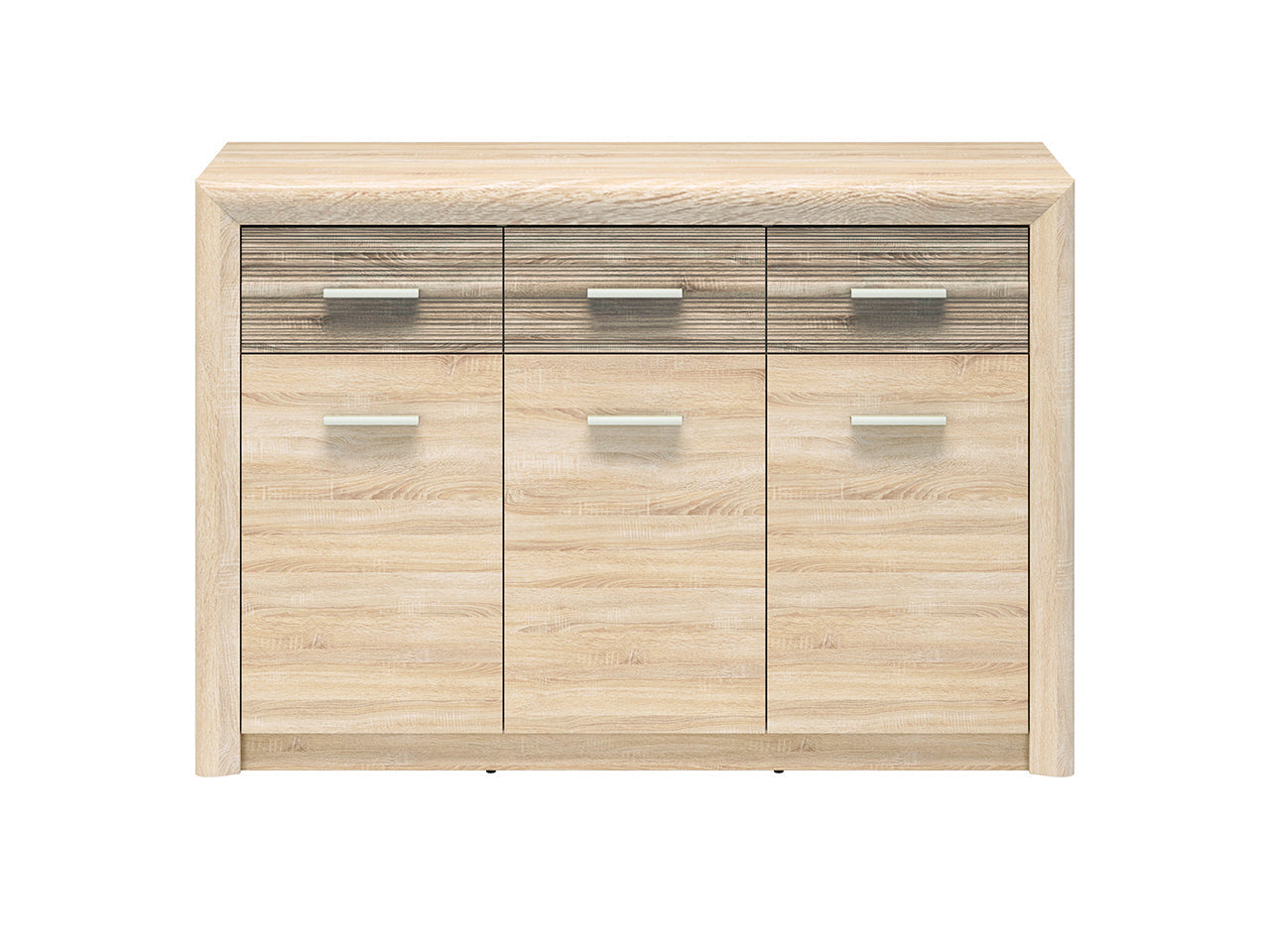 Commode, Buffet Moderne – Sonoma Light & MDF Sonoma Truffe – 94 cm – Élégance et Fonctionnalité - Decora Home