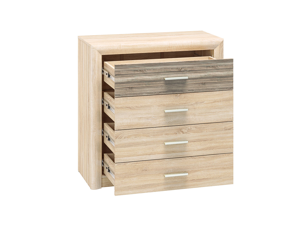 Commode, Buffet, Buffet Sonoma Light avec Bordure ABS - MDF Sonoma Truffe, Haute Résistance et Design Élégant - Decora Home