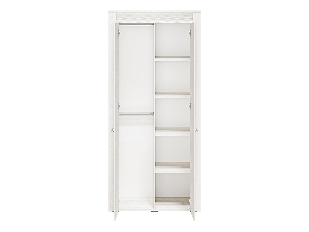 Armoire en Pin Enneigé avec Bordure ABS - Résistante aux Rayures et Humidité, Design Élégant - Decora Home