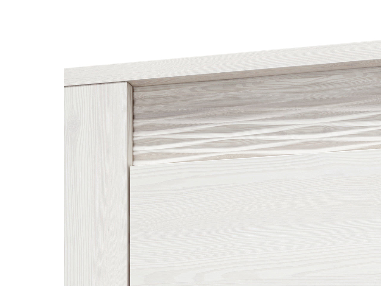 Armoire en Pin Enneigé avec Bordure ABS - Résistante aux Rayures et Humidité, Design Élégant - Decora Home