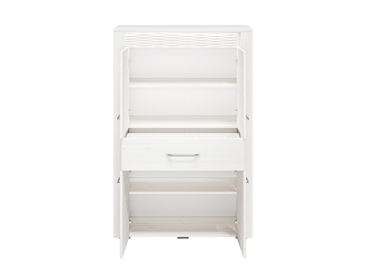 Commode, Buffet, Buffet Moderne en Pin Enneigé avec Tiroirs Spacieux - Rangement Pratique et Design Épuré - Decora Home