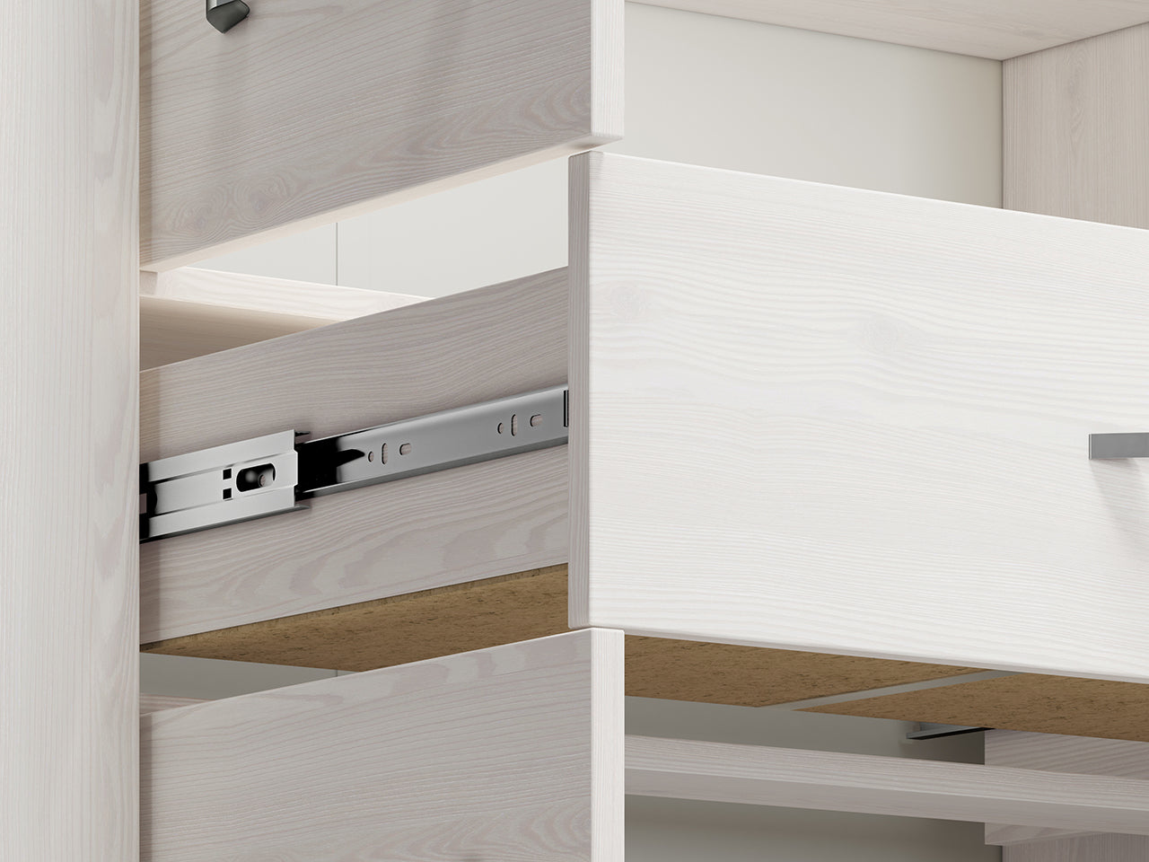 Commode, Buffet, Buffet Moderne en Pin Enneigé avec Tiroirs Spacieux - Rangement Pratique et Design Épuré - Decora Home