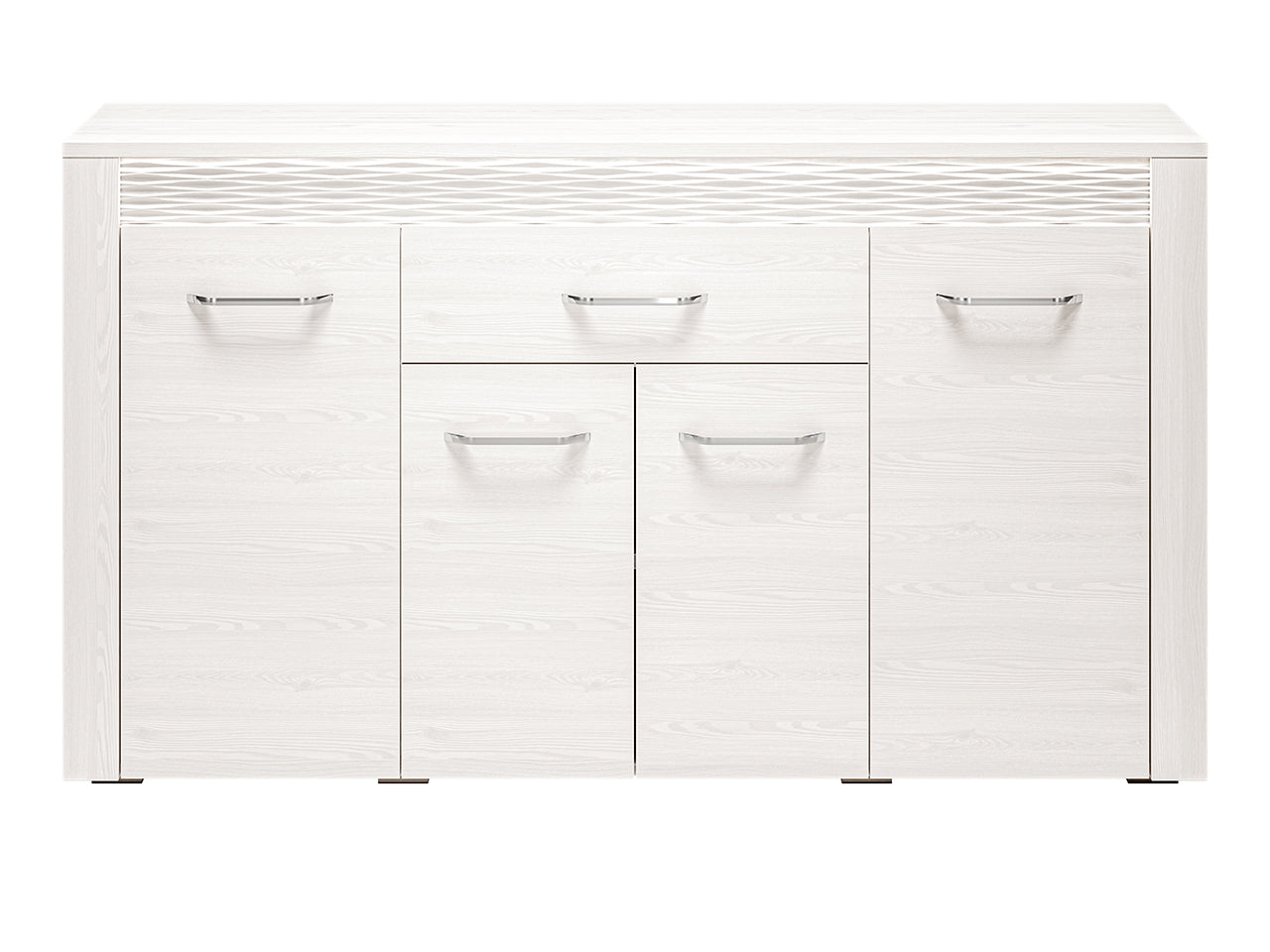 Commode, Buffet, Buffet Moderne en Pin Enneigé avec Tiroirs Spacieux et Extension Complète - Rangement Pratique et Durable - Decora Home