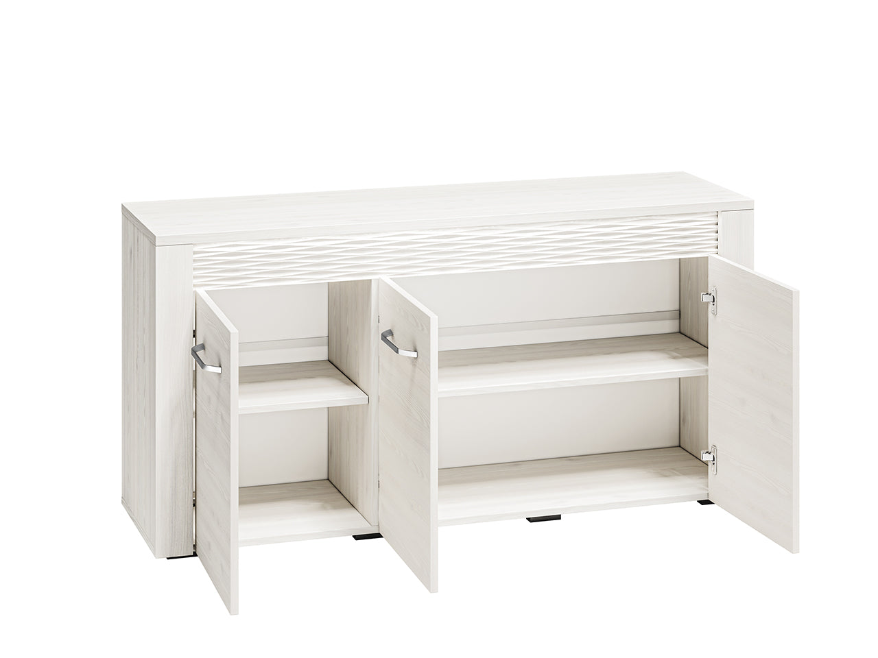 Commode, Buffet, Buffet en Pin Enneigé avec Finition Résistante aux Rayures et à l'Humidité - Decora Home
