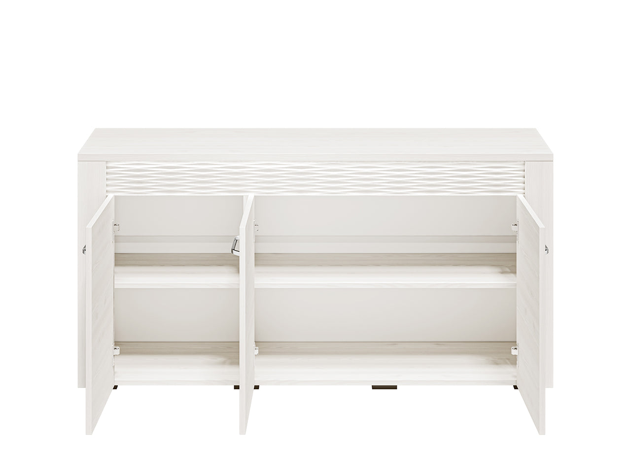 Commode, Buffet, Buffet en Pin Enneigé avec Finition Résistante aux Rayures et à l'Humidité - Decora Home