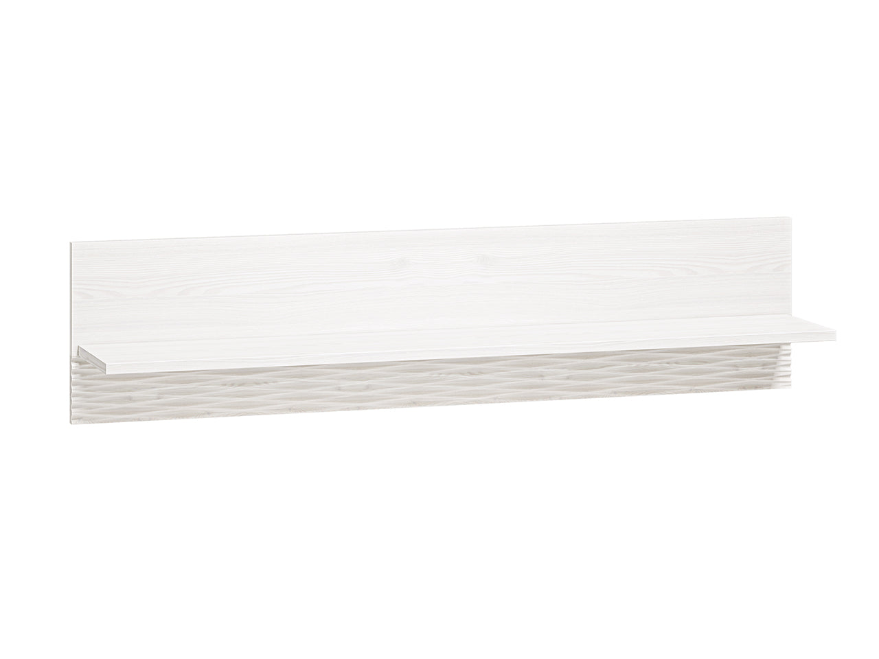 Étagère Suspendue en Pin Enneigé avec Bordure ABS - Decora Home