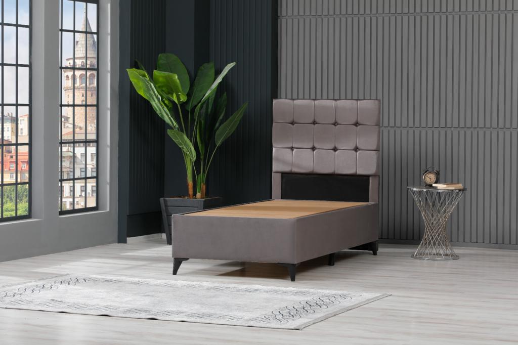 Lit Coffre en Velours – Design Élégant avec Rangement Intégré | 90x190 cm|Destockage|Decora Home