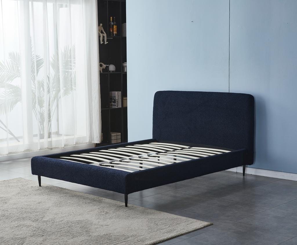 Lit en Laine Bouclée – Confort Chic et Design Moderne | 140x190 cm / 160x200 cm - Decora Home