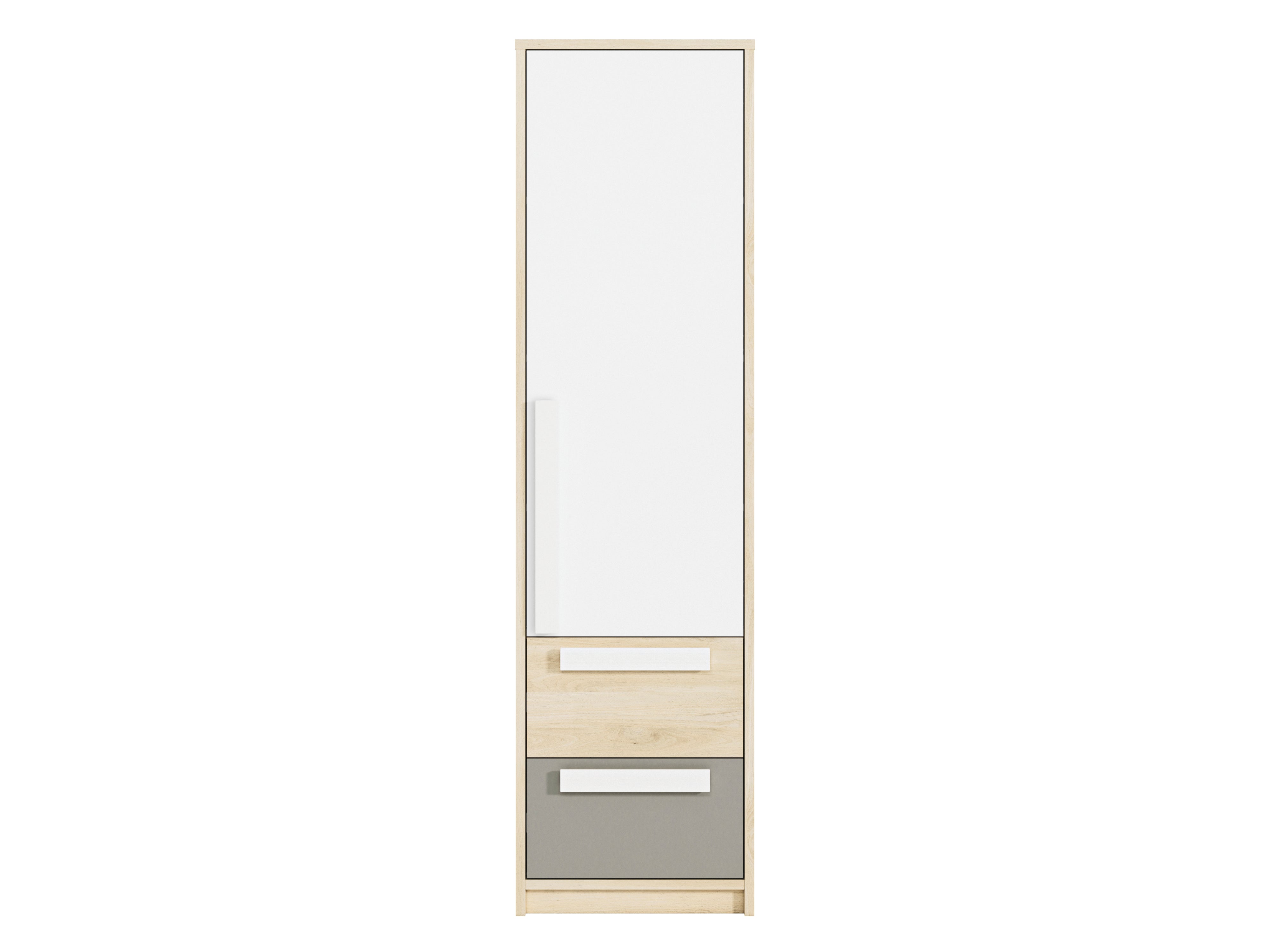 Chiffonnier d'Angle Moderne Hêtre Fjord + Blanc | Rangement Fonctionnel avec Tiroirs Renforcés | Design Contemporain et Résistant - Decora Home