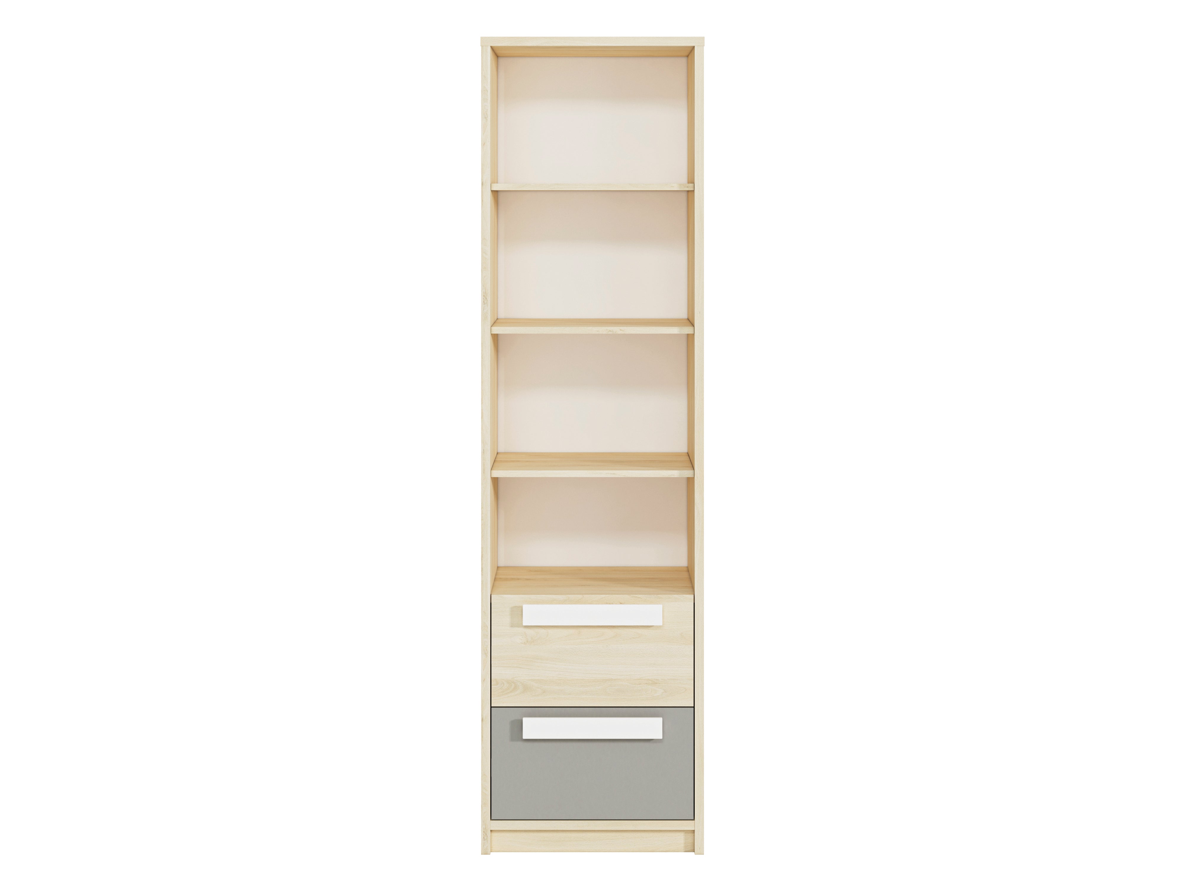 Étagère moderne Hêtre Fjord et Blanc avec bordure ABS - Design élégant et fonctionnel - Decora Home
