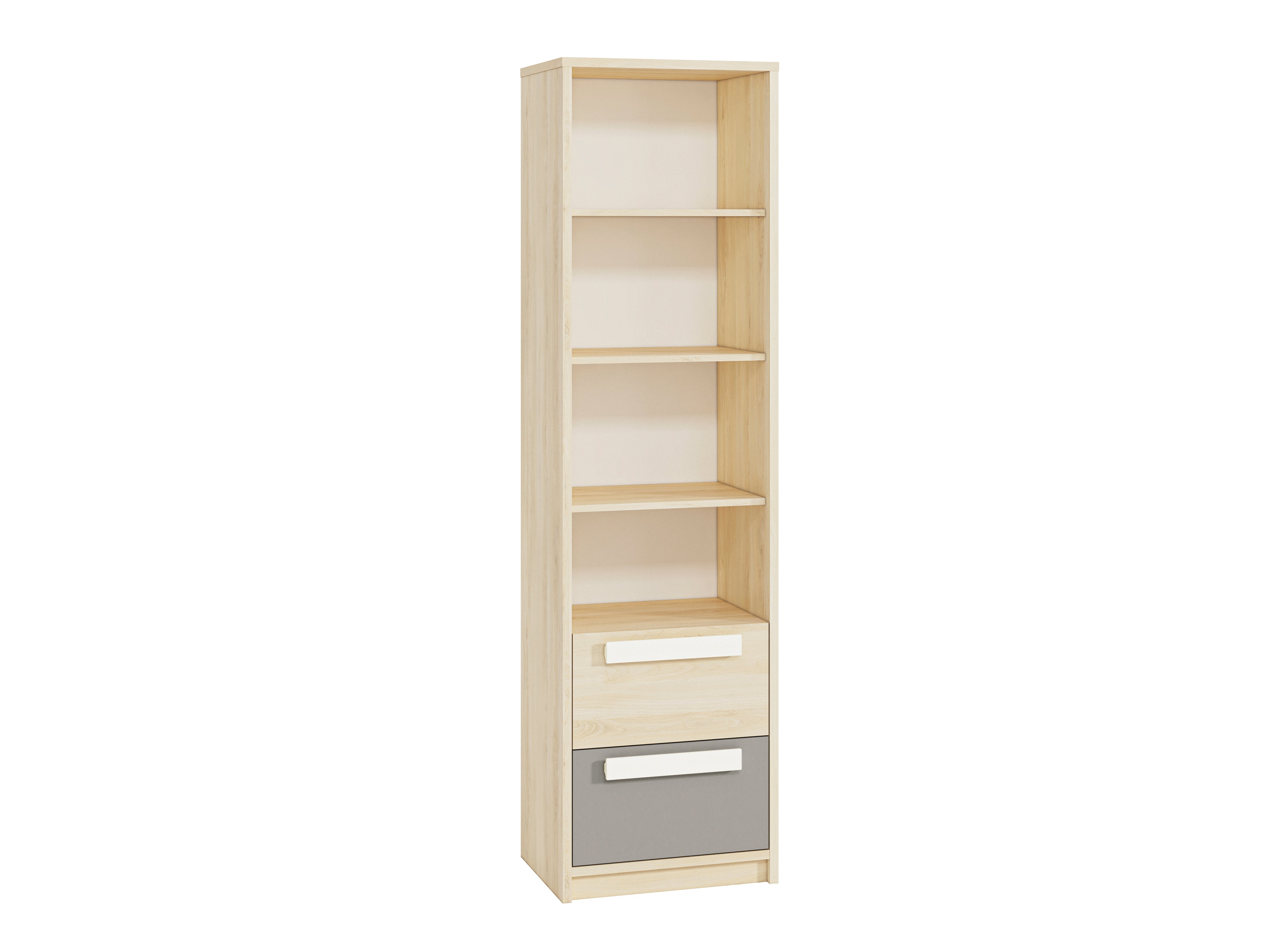 Étagère moderne Hêtre Fjord et Blanc avec bordure ABS - Design élégant et fonctionnel - Decora Home