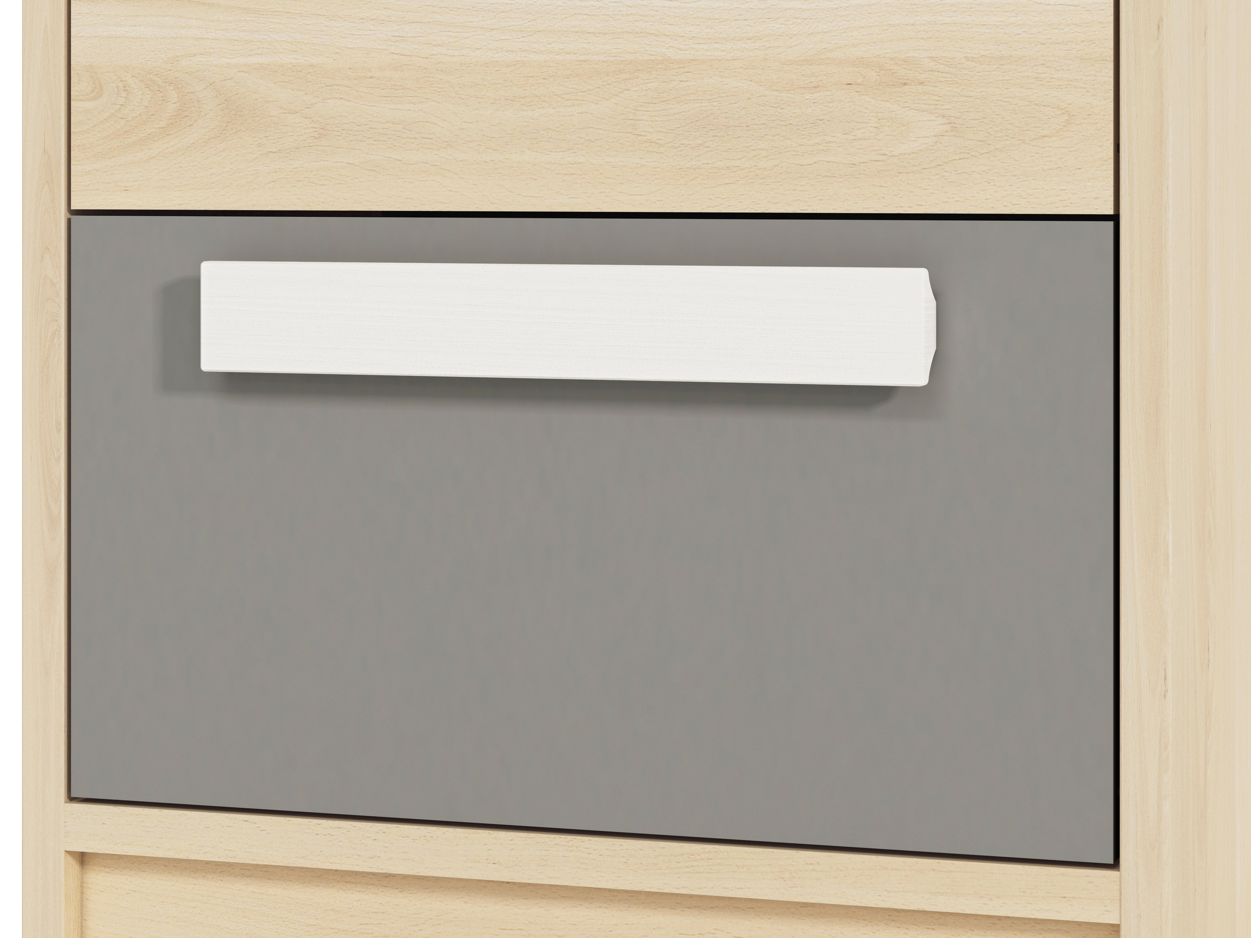 Étagère moderne Hêtre Fjord et Blanc avec bordure ABS - Design élégant et fonctionnel - Decora Home