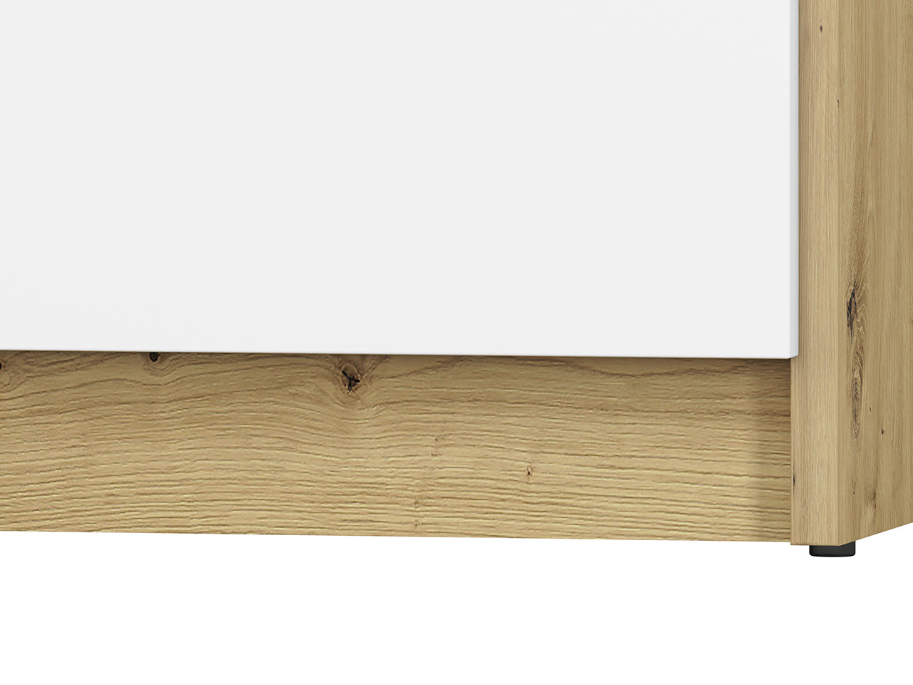 Armoire Moderne en Chêne Artisan et MDF Blanc + Anthracite avec Bordure ABS - Résistante à l'Humidité et aux Rayures - Decora Home