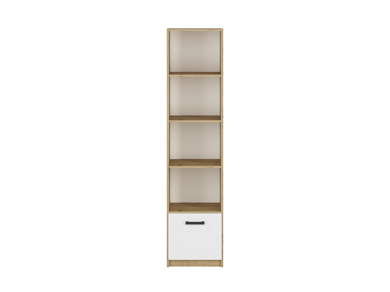 Étagère Murale Moderne en Chêne Artisan et MDF Blanc avec Bordure ABS - Résistante aux Rayures, à l'Humidité et aux Températures Élevées - Decora Home