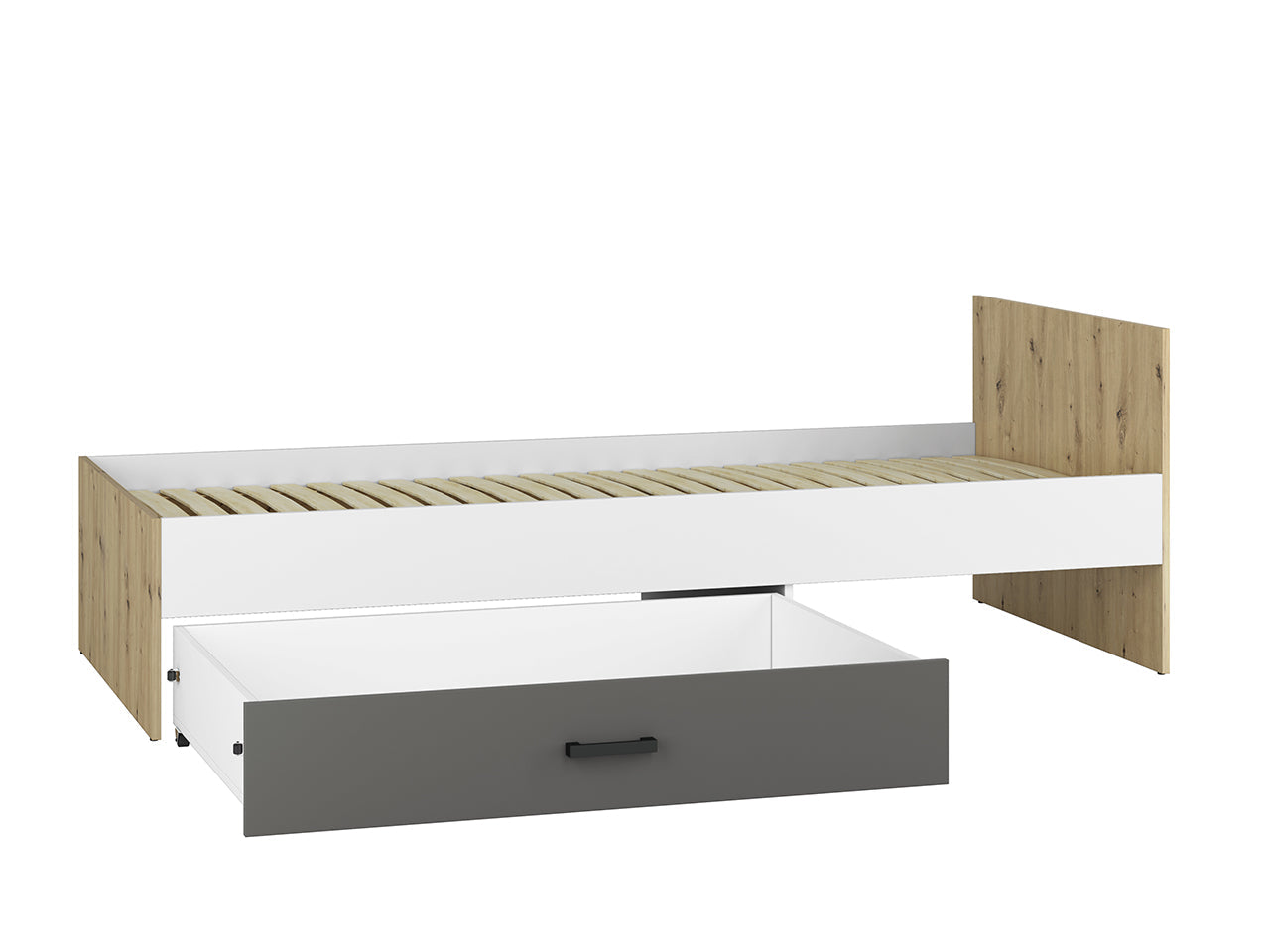 Lit Contemporain avec Structure en Bois et Métal - Confort et Élégance - Decora Home