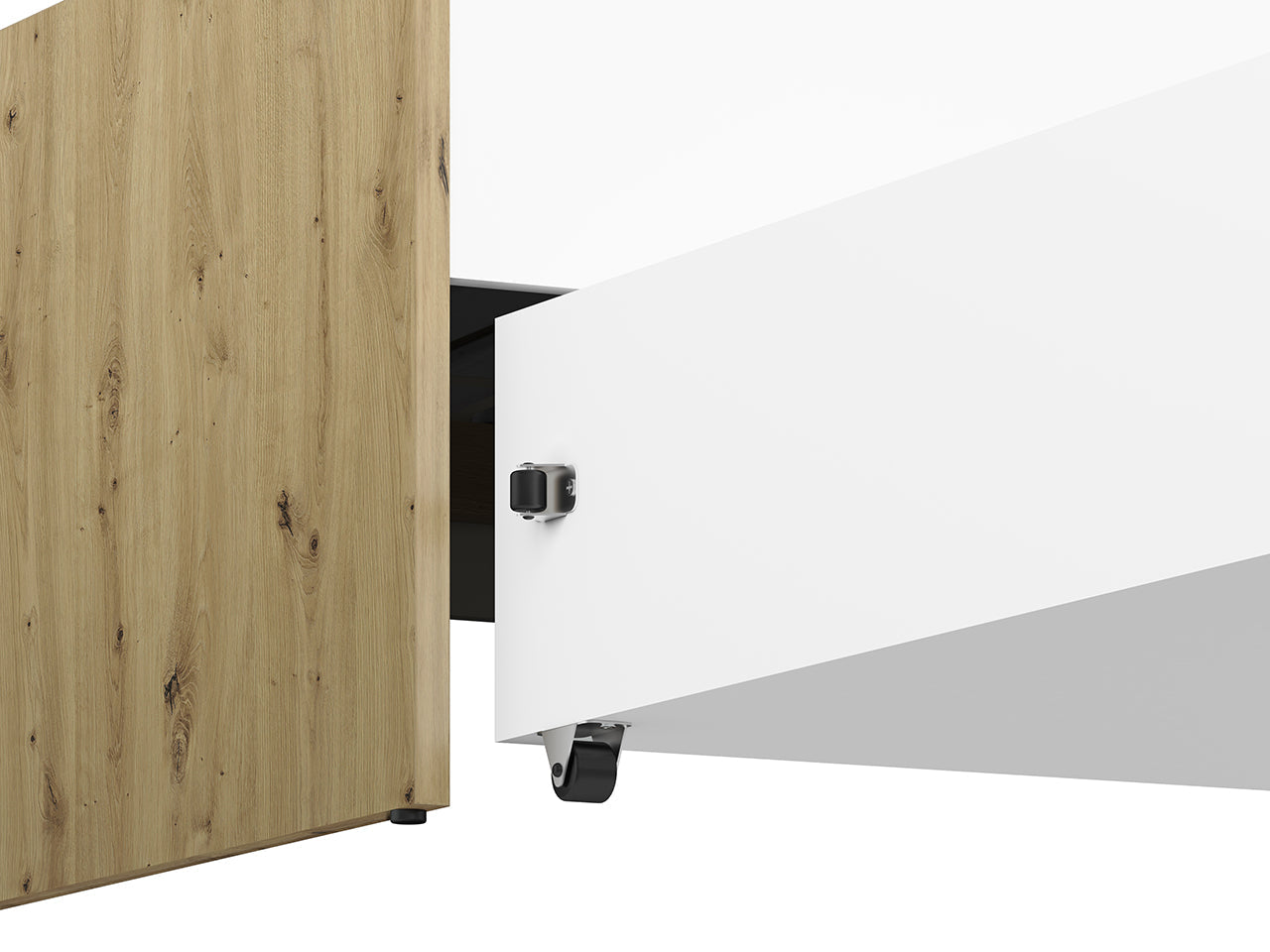Lit Contemporain avec Structure en Bois et Métal - Confort et Élégance - Decora Home
