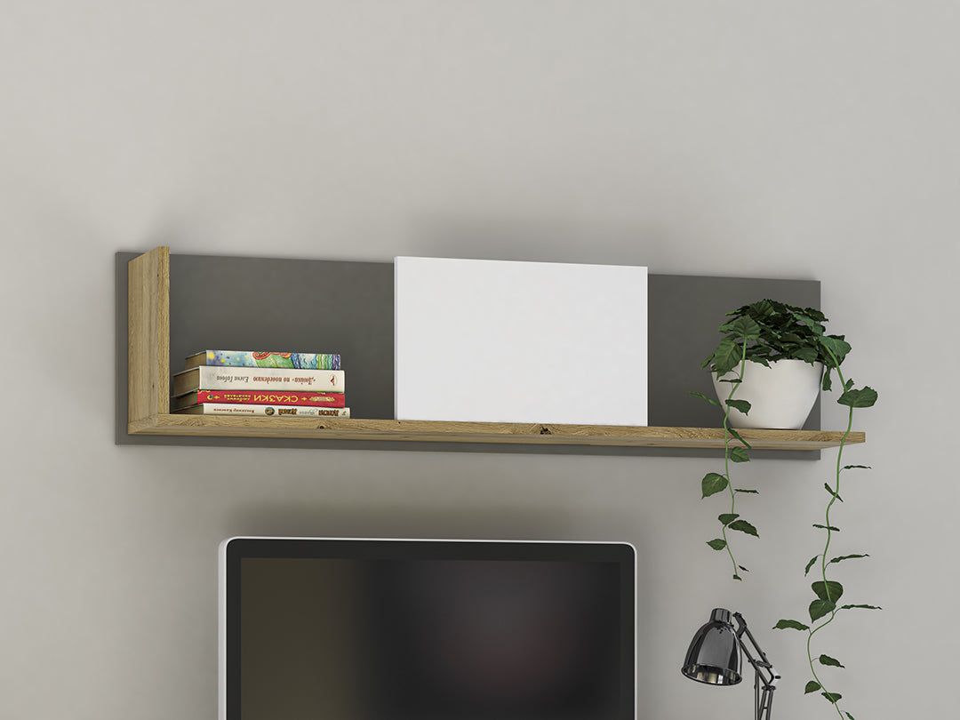 Étagère Suspendue en Bois et MDF   Design Moderne avec Bordure ABS et Résistance Exceptionnelle|Offre Spéciale|Decora Home