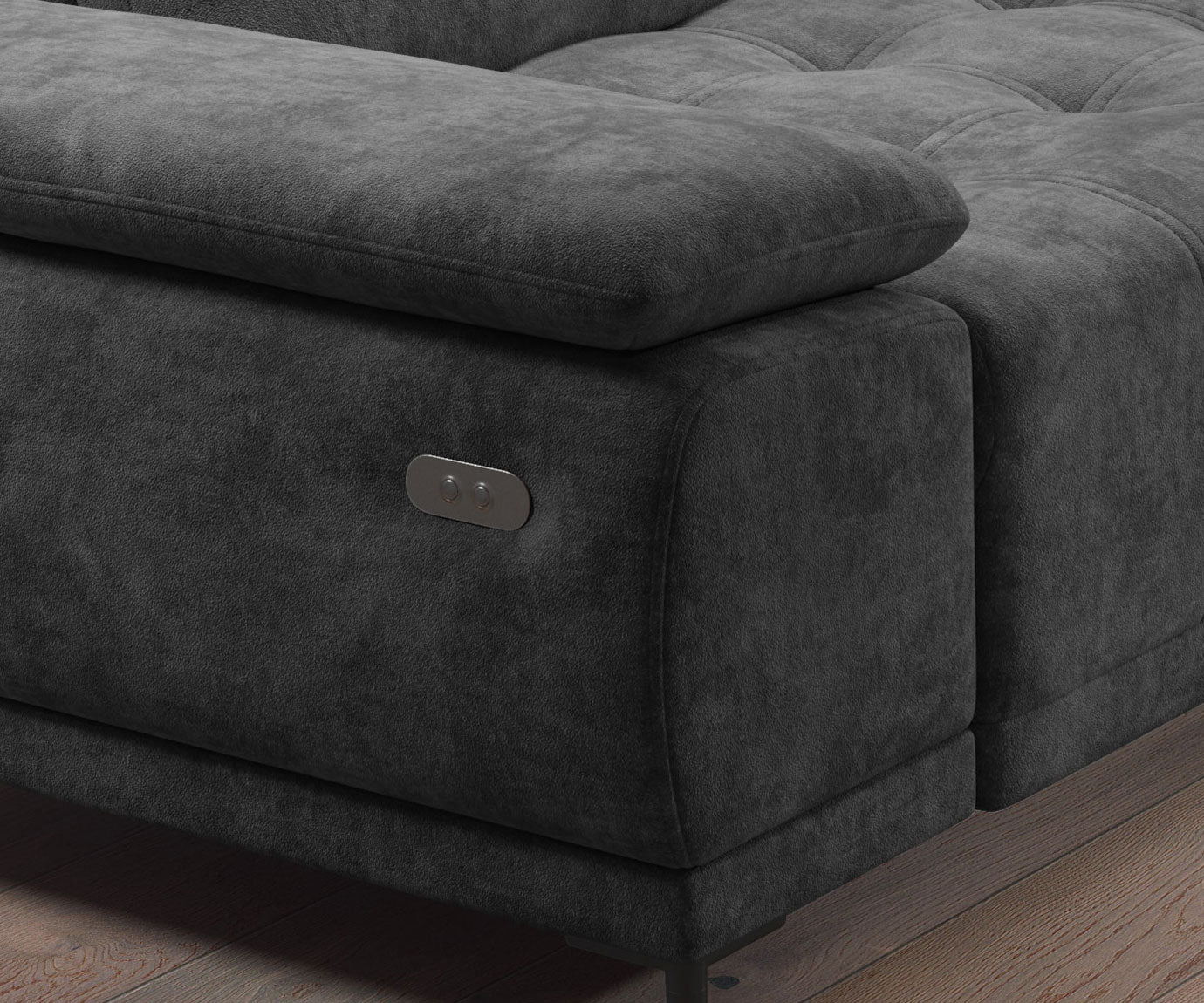 Canapé d'Angle Compact  – Confort Personnalisé avec Appuis-tête réglables et profondeur d'assise modulable électriquement - Decora Home