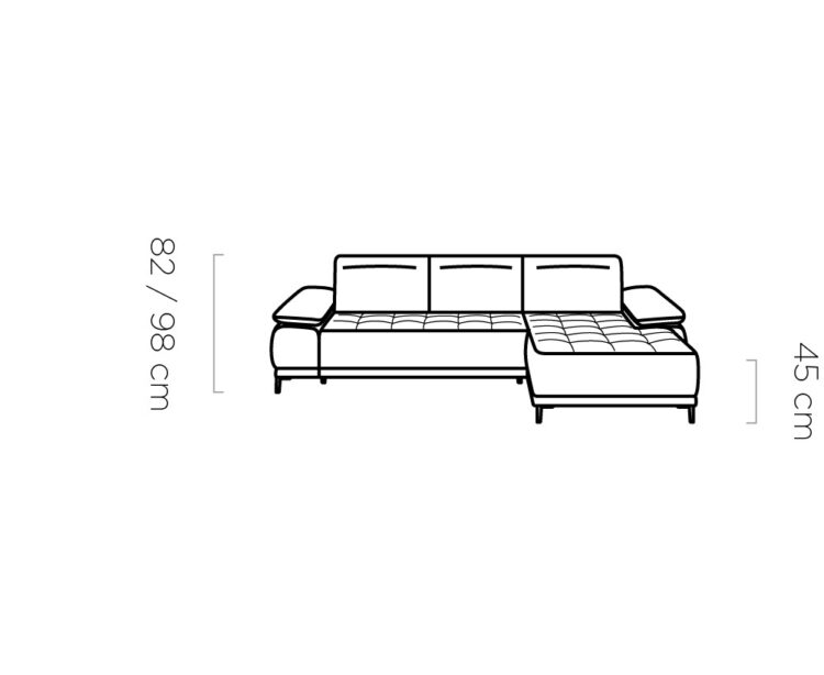 Canapé d'Angle Compact  – Confort Personnalisé avec Appuis-tête réglables et profondeur d'assise modulable électriquement - Decora Home