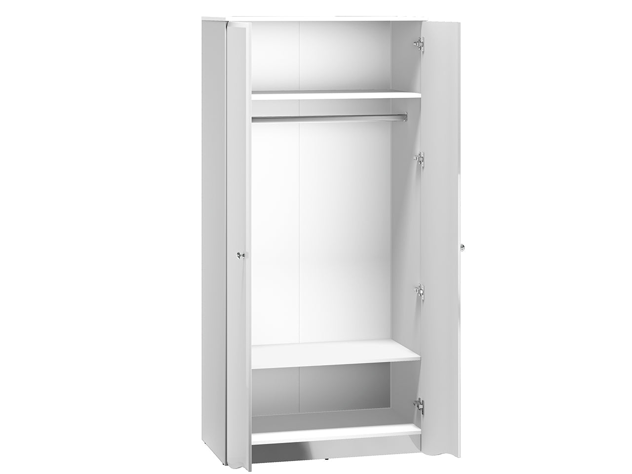 Armoire Moderne Blanc Brillant – Meuble de Rangement Élégant et Durable - Decora Home