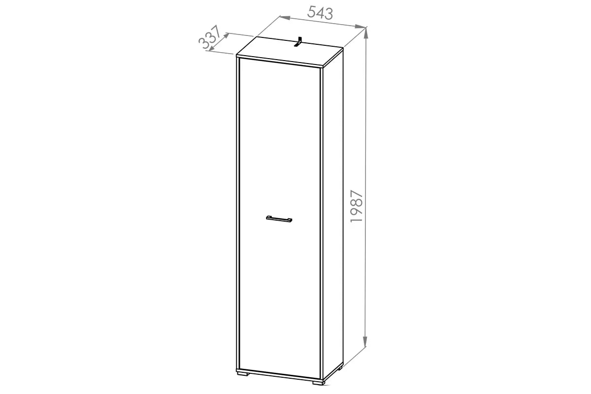 Armoire  Haut en Finition Lumière de Sonoma – Élégance et Résistance –   1 porte  pour le couloir - Decora Home