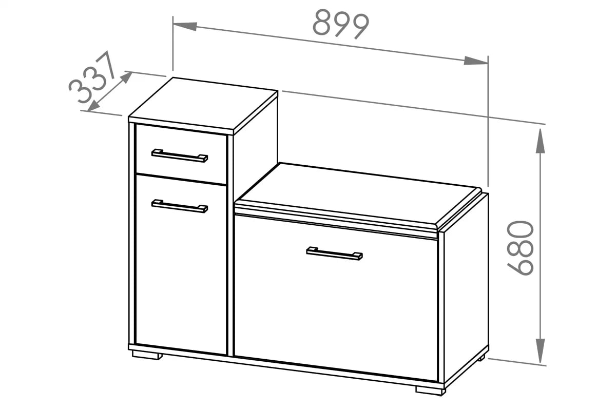 Meuble à Chaussures en Bois Clair 90 cm | Rangement Spacieux et Solide - Decora Home