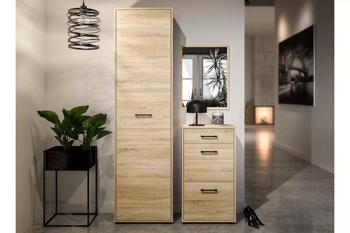 Armoire  Haut en Finition Lumière de Sonoma – Élégance et Résistance –   1 porte  pour le couloir|Dernières pièces|Decora Home
