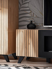Meuble TV LIAM HJZ LM RTV-K — détail Hickory Jackson et façade