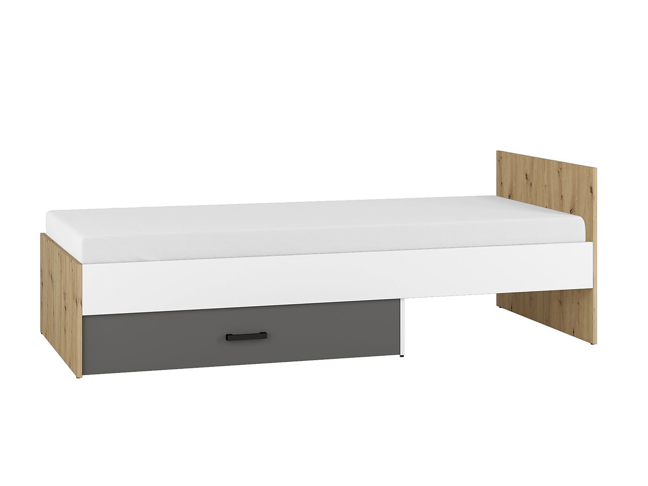 Lit Contemporain avec Structure en Bois et Métal - Confort et Élégance - Decora Home