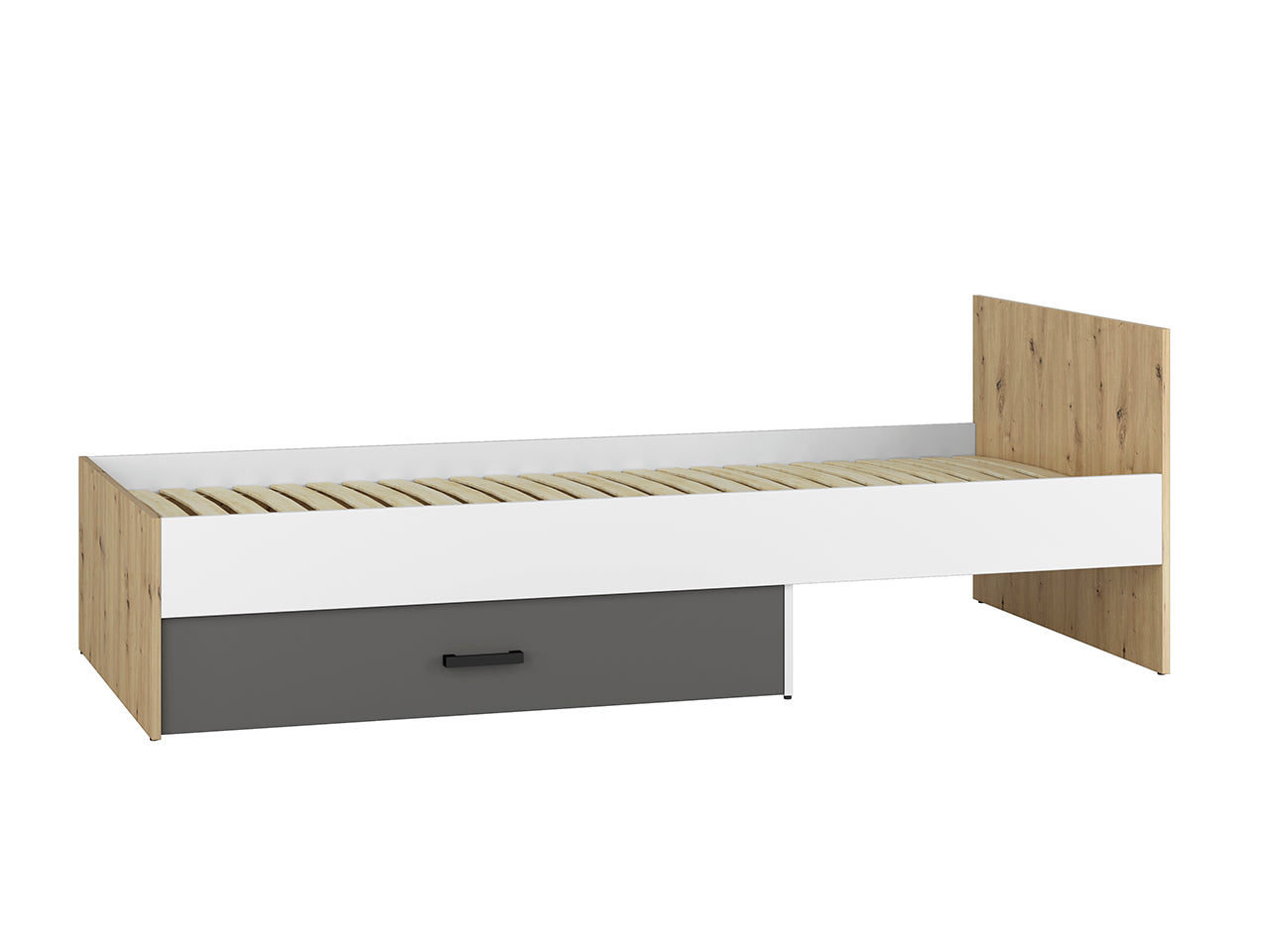 Lit Contemporain avec Structure en Bois et Métal - Confort et Élégance - Decora Home