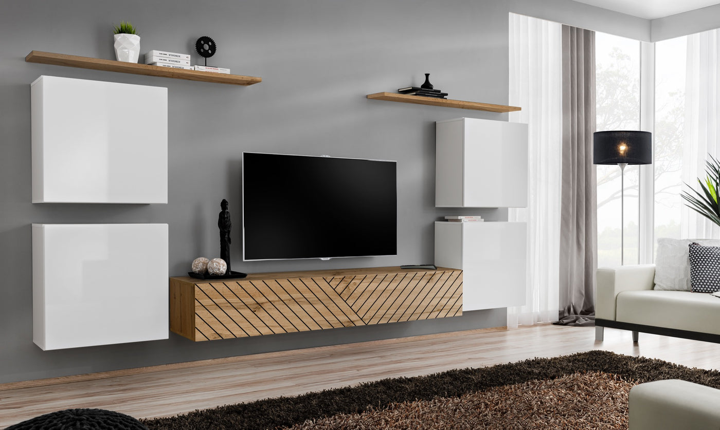Composition TV SWITCH IV 320cm - Rainuré