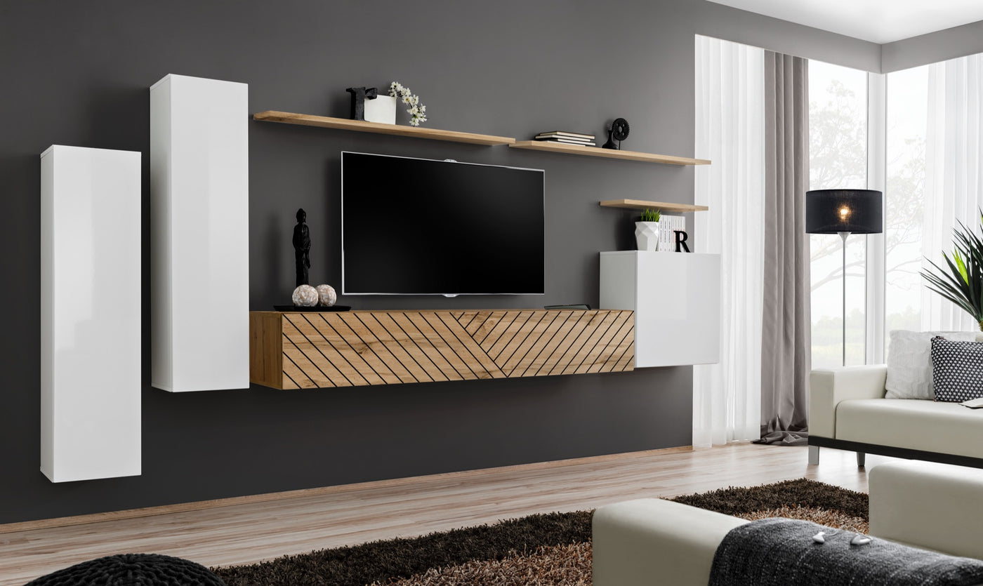 Composition TV SWITCH I 330cm - Rainuré
