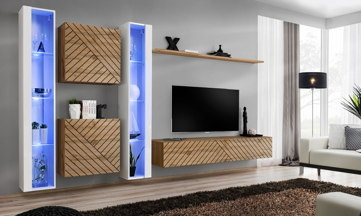 Composition TV SWITCH XVI 330cm - Rainuré