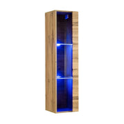 SWITCH XI hanging wall unit, chêne Wotan with blanc brillant