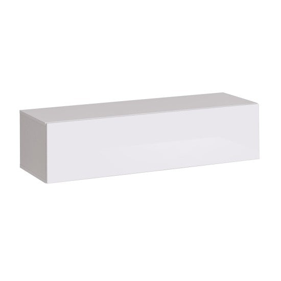SWITCH X hanging wall unit, chêne Wotan with blanc brillant, slatted fronts — vue 3