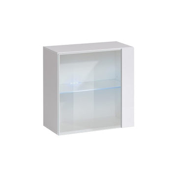 SWITCH XIX hanging wall unit, chêne Wotan with blanc brillant, slatted fronts — vue 5