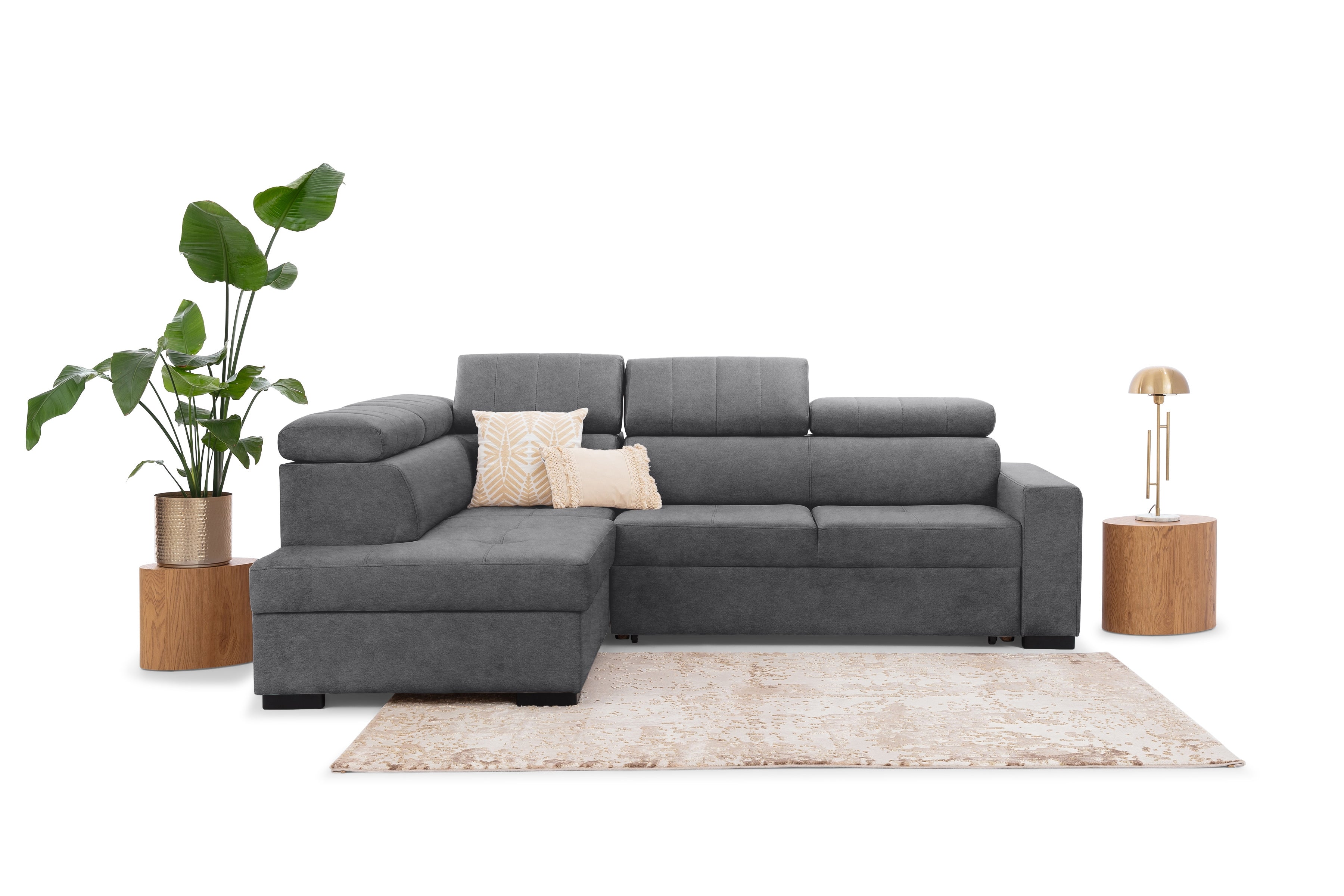 Canapé d’Angle Convertible  avec fonction couchage – Élégance et Fonctionnalité